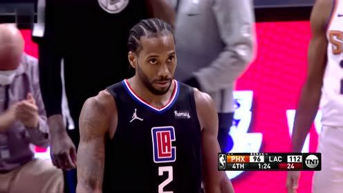 【2021年04月09日 太阳vs快船集锦】家有一老如有一宝 隆多三分命中随后妙传莱昂纳德单臂劈扣杀死比赛