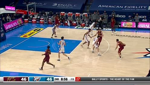 【2021年04月09日 骑士vs雷霆集锦】火箭出品必属精品 哈滕起飞空接虐筐