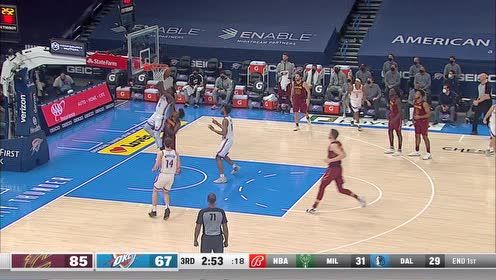 【2021年04月09日 骑士vs雷霆集锦】骑士vs雷霆精华回放 乐福18+11回头望月