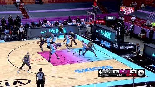 【2021年04月09日 湖人vs热火集锦】精准三分犹如救命神丹 卡鲁索外线远射精准命中