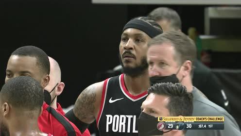 【2021年04月09日】开拓者vs爵士第1节英文原声回放