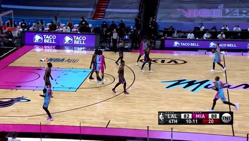 【2021年04月09日 湖人vs热火集锦】最简单的杀人武器 巴特勒强硬中投稳稳飚中