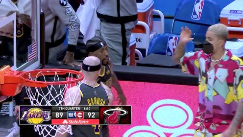 【2021年04月09日 湖人vs热火集锦】危难之际凤雏极限救主 波普底角三分打停热火