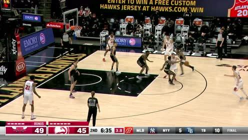 【2021年04月10日 公牛vs老鹰集锦】杀疯了杀疯了 拉文次节火力全开