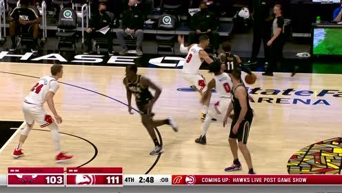 【2021年04月10日 公牛vs老鹰集锦】公牛根本防不住 卡皇制霸篮下凶残暴扣