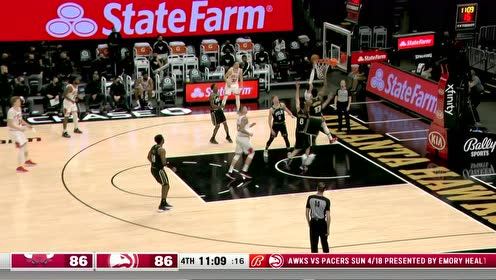 【2021年04月10日 公牛vs老鹰集锦】追平赛季最高分 拉文闪躲腾挪换手上篮