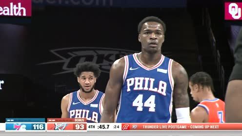 【2021年04月11日】费城vs雷霆第4节英文原声回放