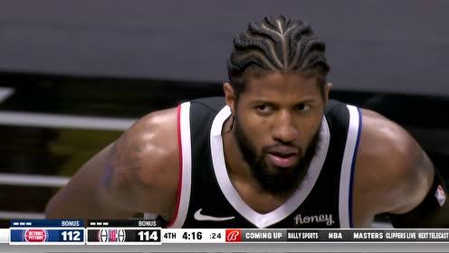 【2021年04月12日 活塞vs快船集锦】当我没脾气？泡椒暴力隔扣斯图尔特宣泄压抑情绪