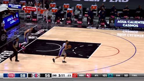 【2021年04月12日 活塞vs快船集锦】庖丁解牛！朗多庖丁解牛以一敌多轻松上篮