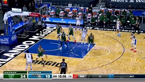 【2021年04月12日 雄鹿vs魔术集锦】班巴vs雄鹿集锦 21+5霸王举鼎双手重扣