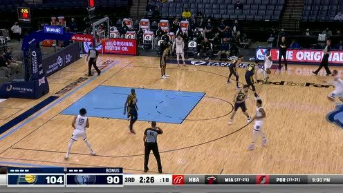 【2021年04月12日】步行者vs灰熊第3节中文解说回放