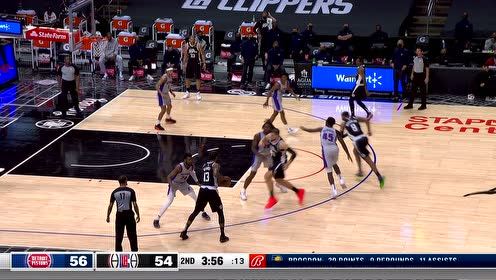 【2021年04月12日 活塞vs快船集锦】你以为我投三分？泡椒妙传祖巴茨空切挂筐