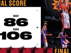 NBA常规赛：全场战报，太阳106-86战胜热火