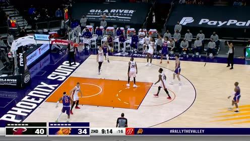 【2021年04月14日 热火vs太阳集锦】小将很给力 卡梅隆约翰逊连得8分