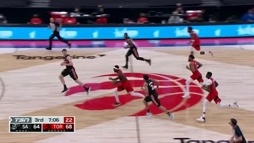 【2021年04月15日 马刺vs猛龙集锦】抢断反击马踏敌营 西亚卡姆快攻欧洲步上篮技惊四座