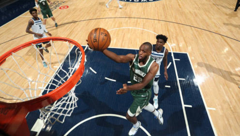 【2021年04月15日 雄鹿vs森林狼集锦】米德尔顿vs森林狼集锦 独揽27+8+7里突外投领跑全队