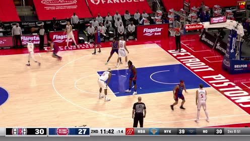 【2021年04月15日 快船vs活塞集锦】曾经的第一中锋尚有余温 考辛斯外线中投建功