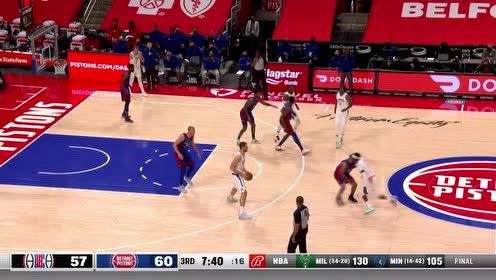 【2021年04月15日 快船vs活塞集锦】叶底穿花蝴蝶漫步 雷吉极限中投两分入账