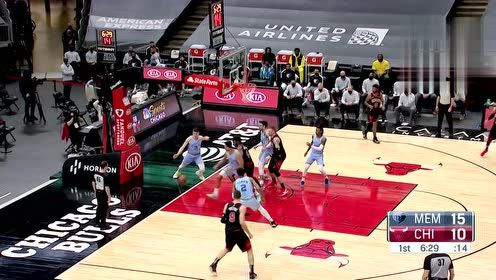 【2021年04月17日 灰熊vs公牛集锦】安德森这盖帽有点横 后发先至不要试图挑战