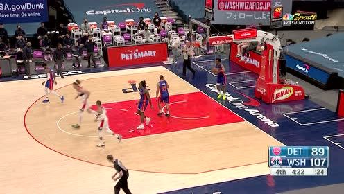 【2021年04月18日 活塞vs奇才集锦】这就是得分王 比尔三分终结悬念