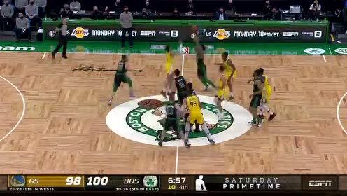 【2021年04月18日 勇士vs凯尔特人集锦】万幸没有大碍 库里倒地崴到脚踝疑似触及旧伤