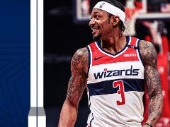 NBA常规赛：奇才121-100战胜活塞，比尔37+3+3，威少15+14+11