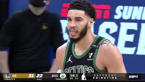 【2021年04月18日】勇士vs凯尔特人第1节英文解说回放