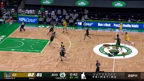 【2021年04月18日 勇士vs凯尔特人集锦】球球救命！普理查德底角干拔三分一箭穿心