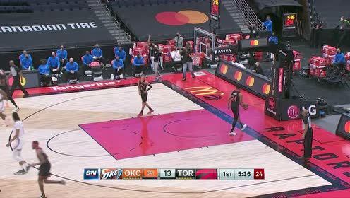 【2021年04月19日 雷霆vs猛龙集锦】多尔特再送无解三分 布切尔后撤步三分晃飞防守还以颜色