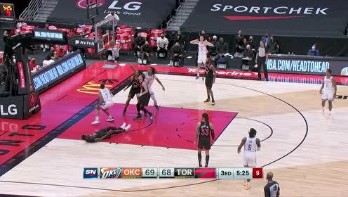 【2021年04月19日 雷霆vs猛龙集锦】炸裂！贝兹利旱地拔葱上演直升机式暴扣