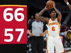 NBA常规赛：半场战报，老鹰66-57领先步行者