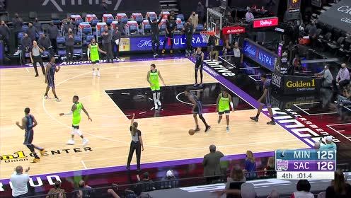 【2021年04月22日 森林狼vs国王集锦】森林狼125-128国王 唐斯空砍26分希尔德29+6关键三分准绝杀