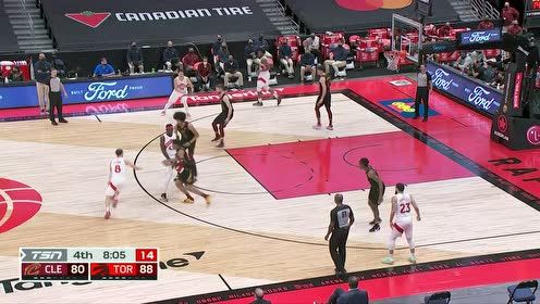 【2021年04月27日 骑士vs猛龙集锦】外线也不手软 渡边底角三分一箭穿心