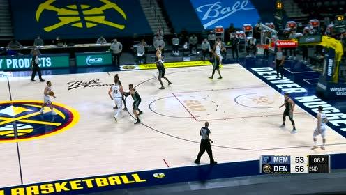 【2021年04月27日 灰熊vs掘金集锦】个子不高心脏不小 坎帕佐强势突破1v2打进准压哨