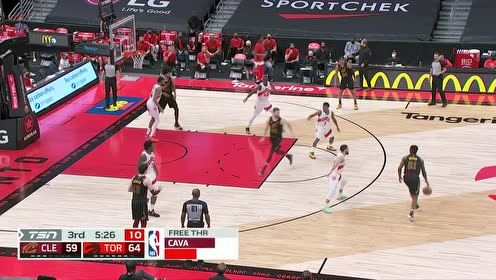 【2021年04月27日 骑士vs猛龙集锦】奥斯曼助飞阿伦 篮下吃饼单臂劈扣