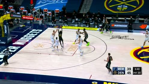 【2021年04月27日 灰熊vs掘金集锦】莫兰特反击疾如闪电 起跳飞得又高又远