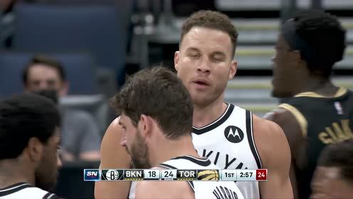 【2021年04月28日 篮网vs猛龙集锦】昔日白魔兽不减当年 格里芬倒地2+1惊艳命中