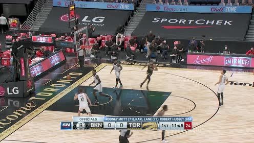 【2021年04月28日 篮网vs猛龙集锦】开场就发威 洛瑞手起刀落三分迎射杜兰特