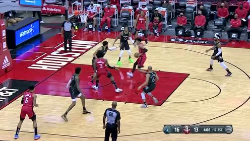 【2021年04月28日 森林狼vs火箭集锦】二人转撕裂防线 小凯文波特助飞伍德双臂拽筐暴扣