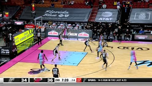 【2021年04月29日 马刺vs热火集锦】扣将也能送妙传 一哥送飞饼热巴空接轻松写意