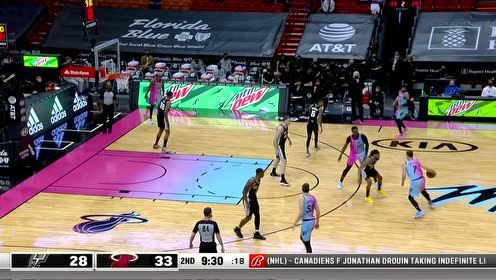 【2021年04月29日 马刺vs热火集锦】让对方很难受 阿德巴约制霸篮下双手暴扣