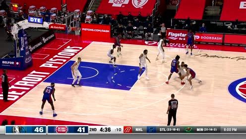 【2021年04月30日 独行侠vs活塞集锦】海耶斯连线斯图尔特 单臂暴扣劈山伐木