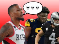 开拓者后卫达米安·利拉德对袭击者在NFL选秀中选择了亚历克斯·莱瑟伍德感到失望