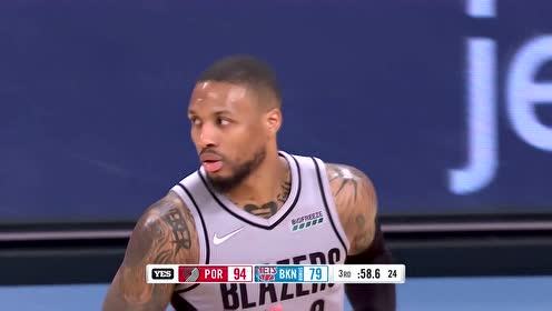 【2021年05月01日 开拓者vs篮网集锦】越投越远！利指导提前戴好手表飚中三记超远三分