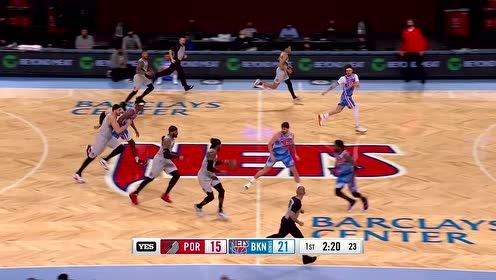 【2021年05月01日 开拓者vs篮网集锦】该来的总是会来的 利指导外线开火三分飙中