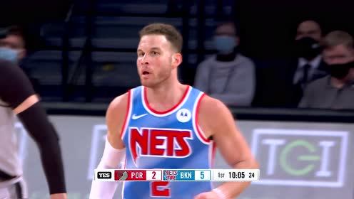 【2021年05月01日 开拓者vs篮网集锦】外线开火 欧文格里芬连中三分