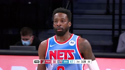 【2021年05月01日 开拓者vs篮网集锦】开拓者vs篮网第2节英文原声回放