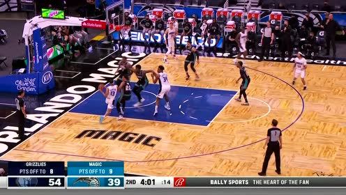 【2021年05月02日 灰熊vs魔术集锦】逆天拉杆秀翻全场 培根无视防守上篮建功