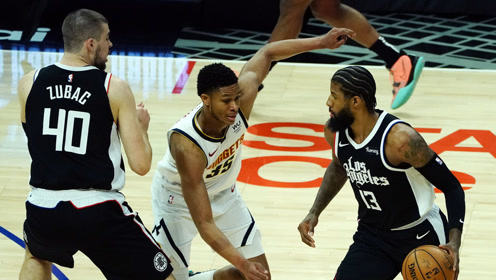 【2021年05月02日 掘金vs快船集锦】快船队集锦：快船5人上双考神超神三分