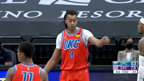 【2021年05月10日 雷霆vs国王集锦】布朗擎天挂筐 防守妄图阻挡倒贴犯规